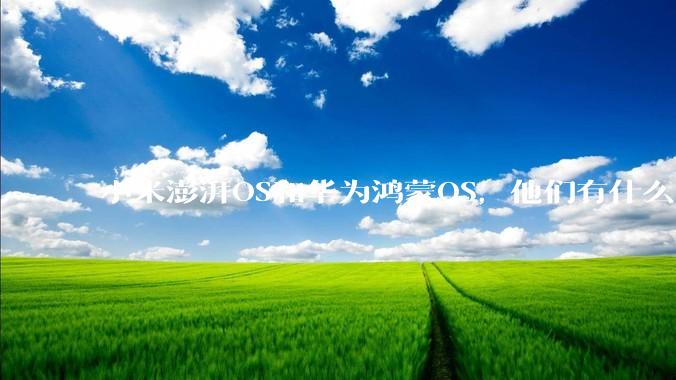 小米澎湃OS和华为鸿蒙OS，他们有什么不一样，谁更有发展前途？